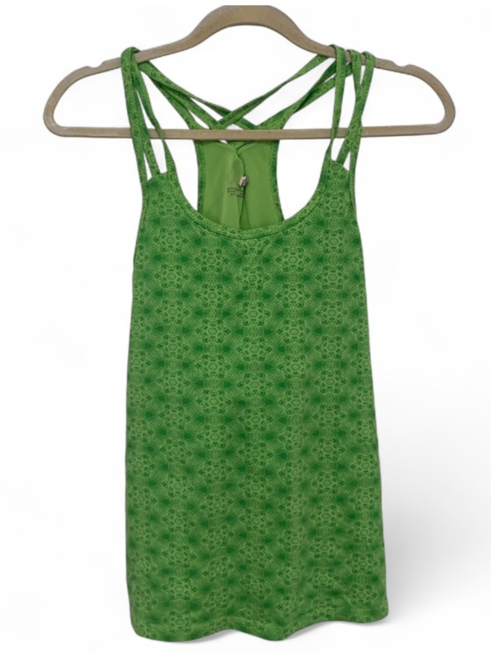 Marmot Green Boho Print Strappy Tank Top